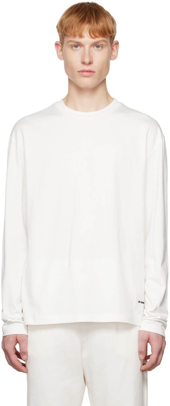 Jil Sander Three-Pack White Long Sleeve T-Shirts Jil Sander