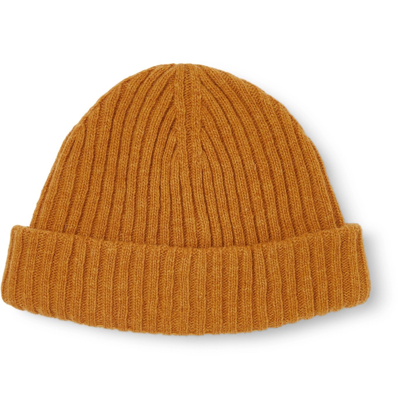 Photo: Oliver Spencer - Ribbed Wool-Blend Beanie - Yellow