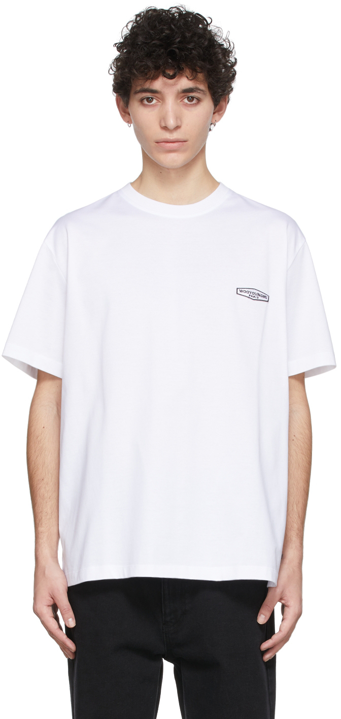 Wooyoungmi White Logo T-Shirt Wooyoungmi