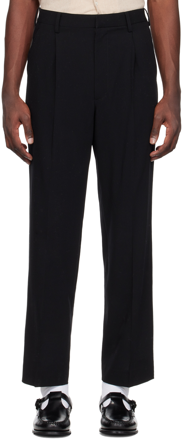 AURALEE Black Hard Twist Trousers Auralee