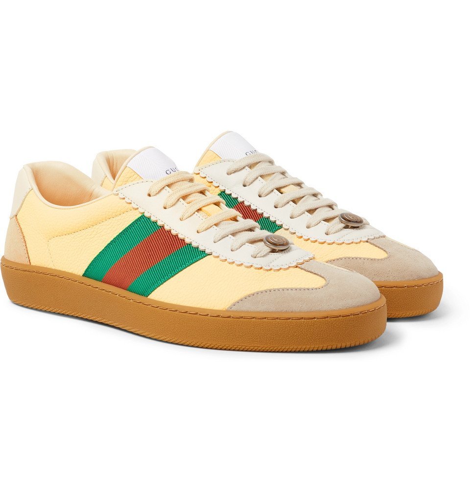 Suede Sneakers - Men - Yellow Gucci