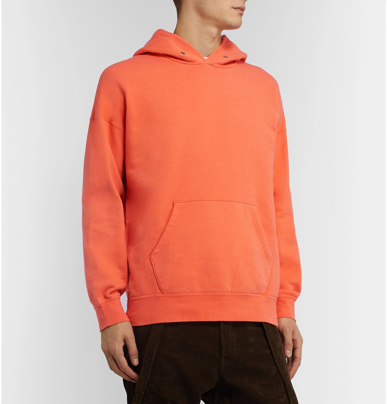 visvim - Jumbo Loopback Cotton-Jersey Hoodie - Orange Visvim