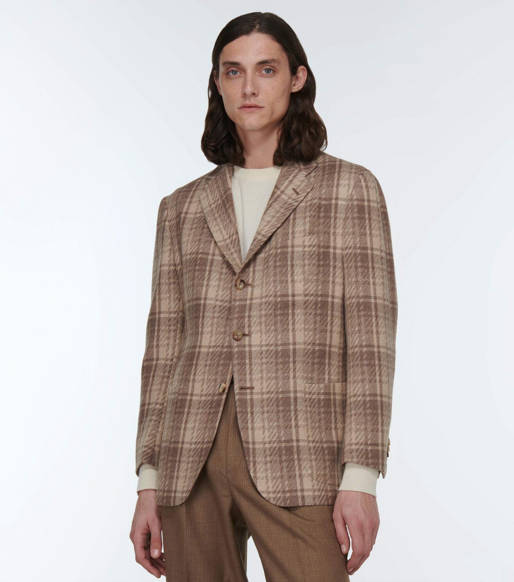 Kiton - Checked cashmere blazer Kiton