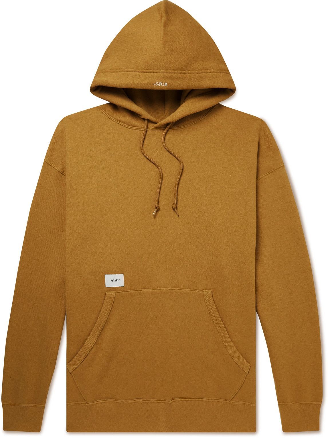 WTAPS - Blank Logo-Appliquéd Cotton-Jersey Hoodie - Brown WTAPS