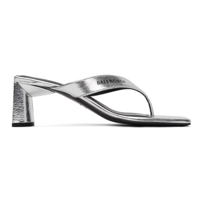 balenciaga silver sandals