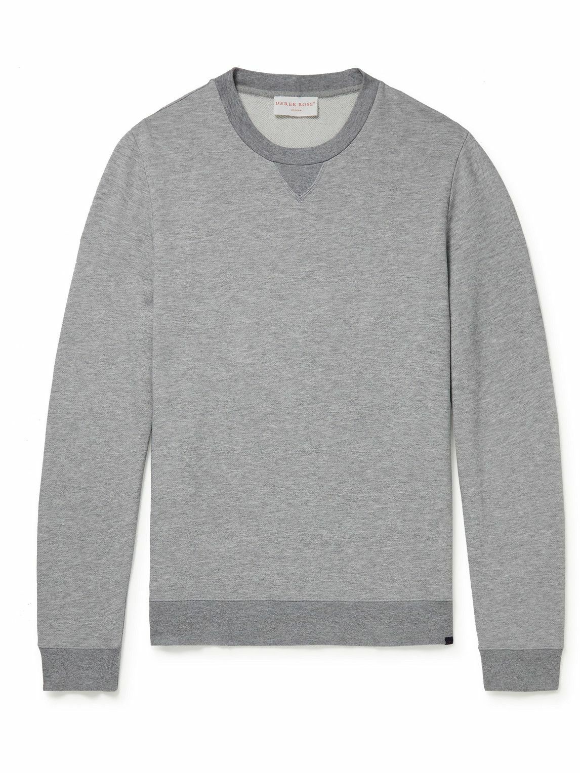 Photo: Derek Rose - Quinn 1 Cotton and Modal-Blend Jersey Sweatshirt - Gray