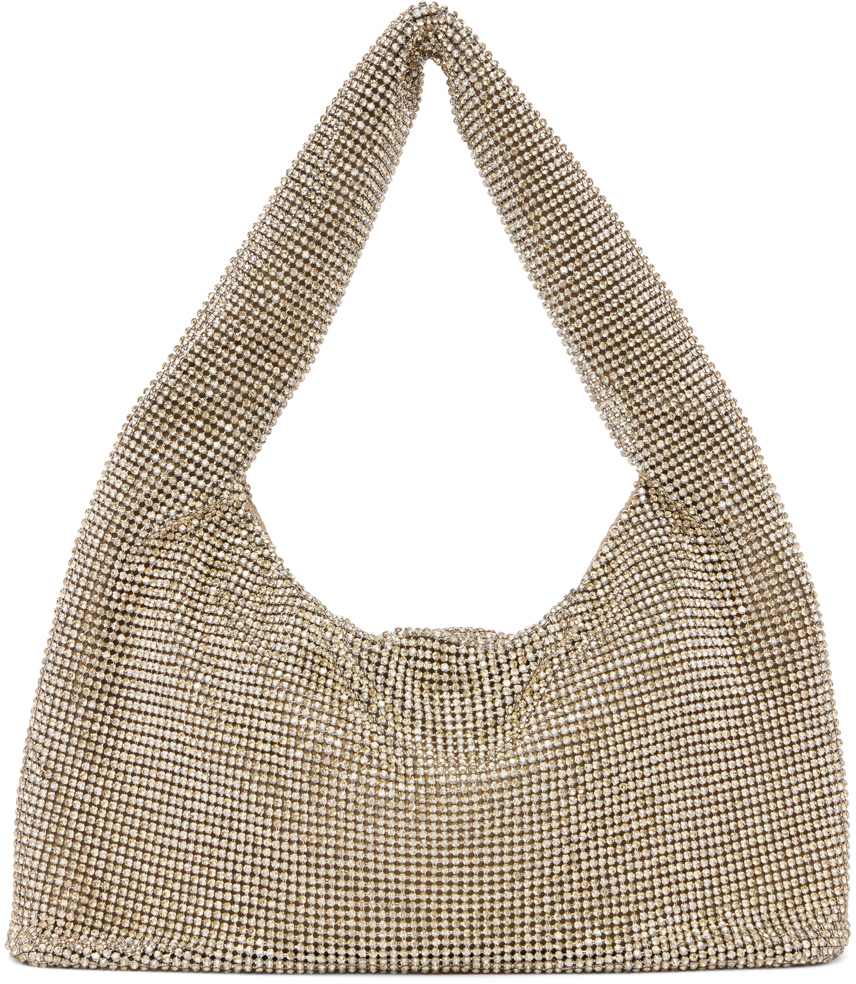 KARA Bronze Mini Crystal Mesh Shoulder Bag Kara