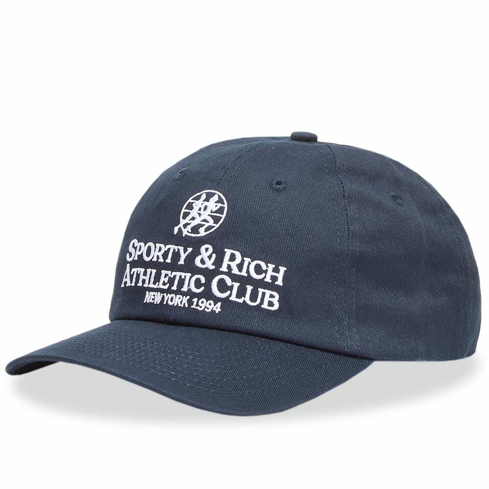 Sporty & Rich S&R Athletic Club Cap in Navy/White Sporty & Rich