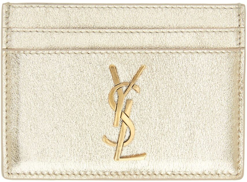 gold saint laurent cards