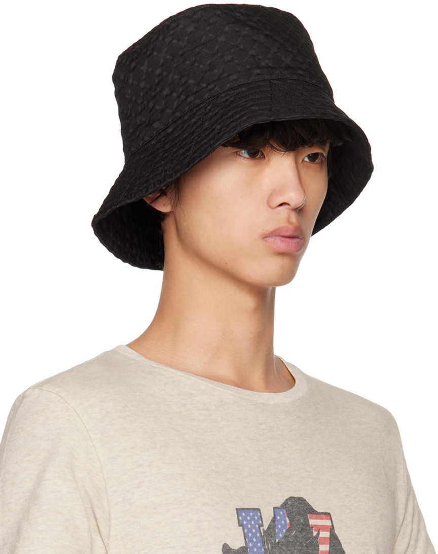 Engineered Garments Black Graphic Bucket Hat Engineered Garments
