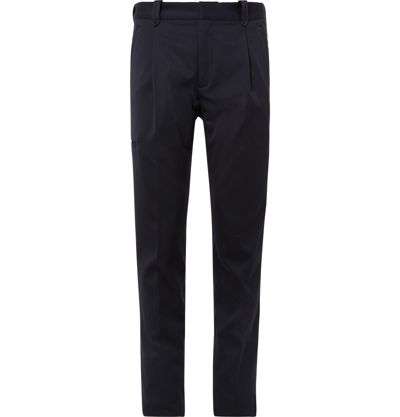 Brioni - Slim-Fit Tapered Pleated Twill Cargo Trousers - Blue Brioni