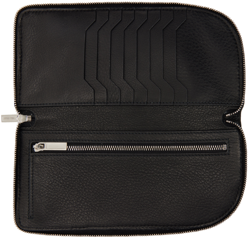 Rick Owens Black Leather Passport Holder Rick Owens