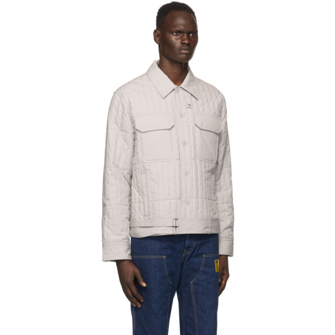 Beige Poplin Quilted Jacket Helmut Lang