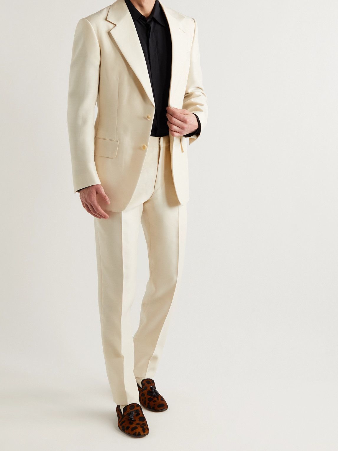 TOM FORD - Spencer Wool and Silk-Blend Suit Jacket - Neutrals TOM FORD
