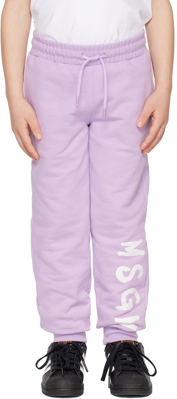 Photo: MSGM Kids Kids Purple Printed Sweatpants