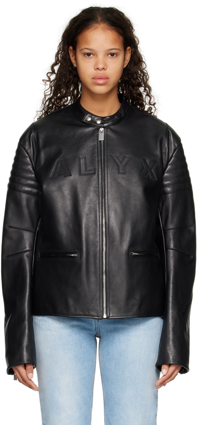 1017 ALYX 9SM Black Moto Leather Jacket 1017 ALYX 9SM