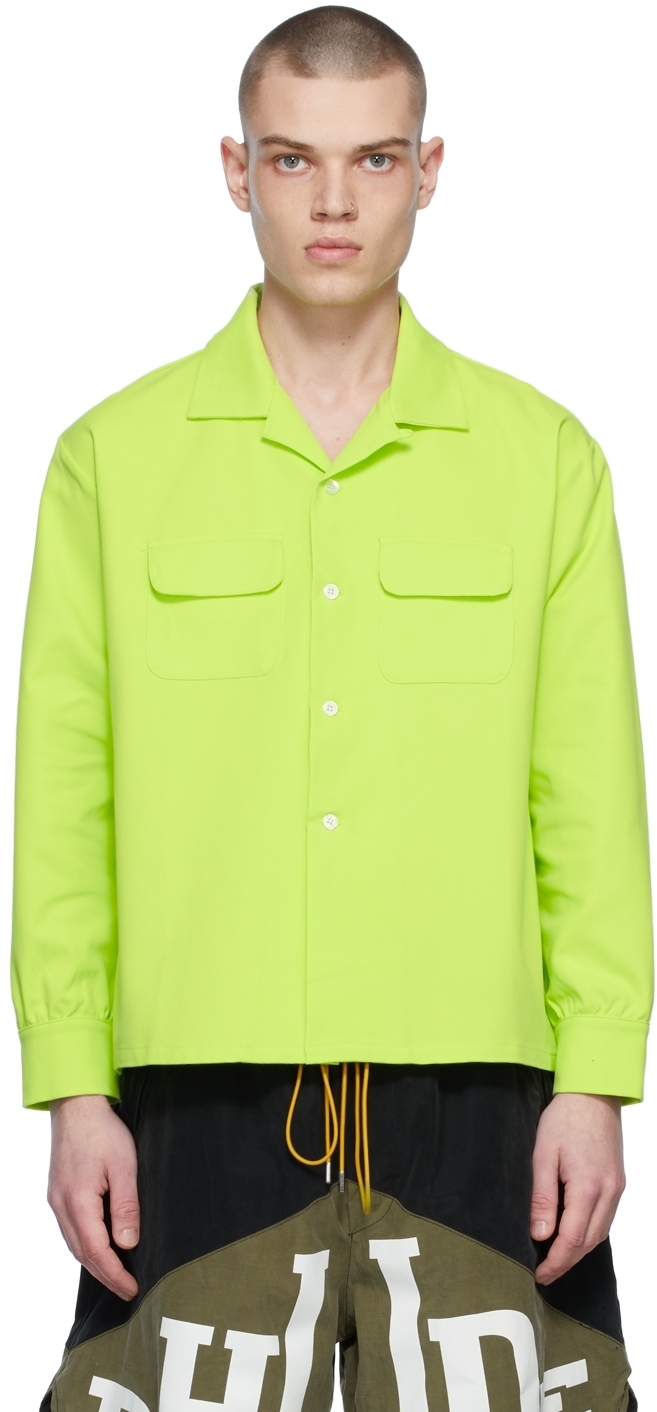 Rhude SSENSE Exclusive Green Neon Shirt 