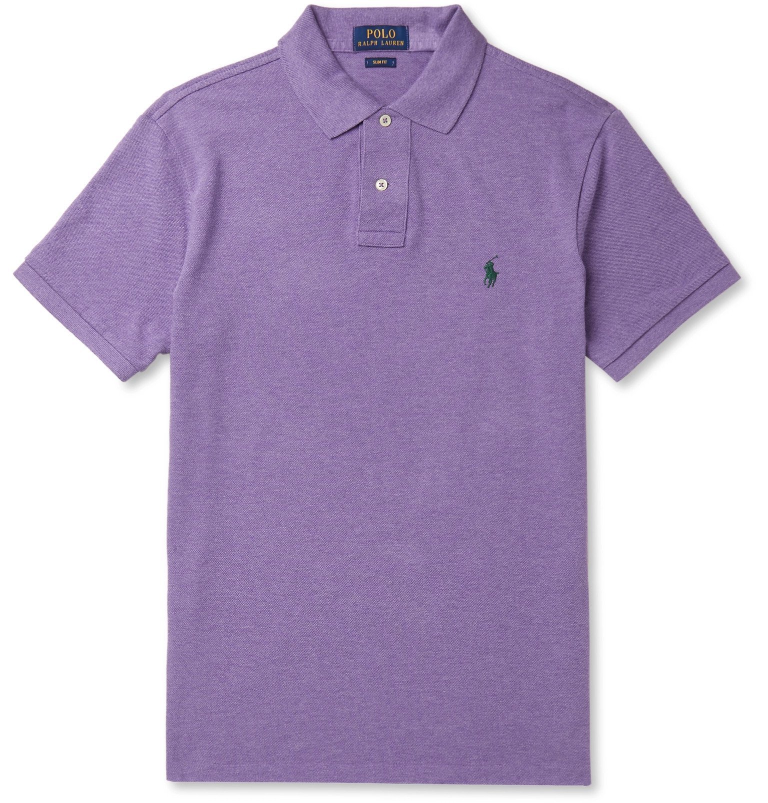 Polo Ralph Lauren - Slim-Fit Cotton-Piqué Polo Shirt - Purple Polo Ralph  Lauren