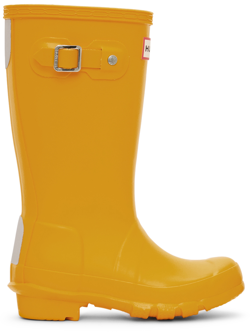 Hunter Kids Yellow Wellington Little Kids Boots Hunter