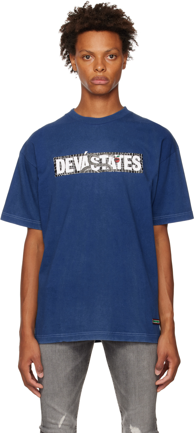 DEVÁ STATES Blue Printed T-Shirt