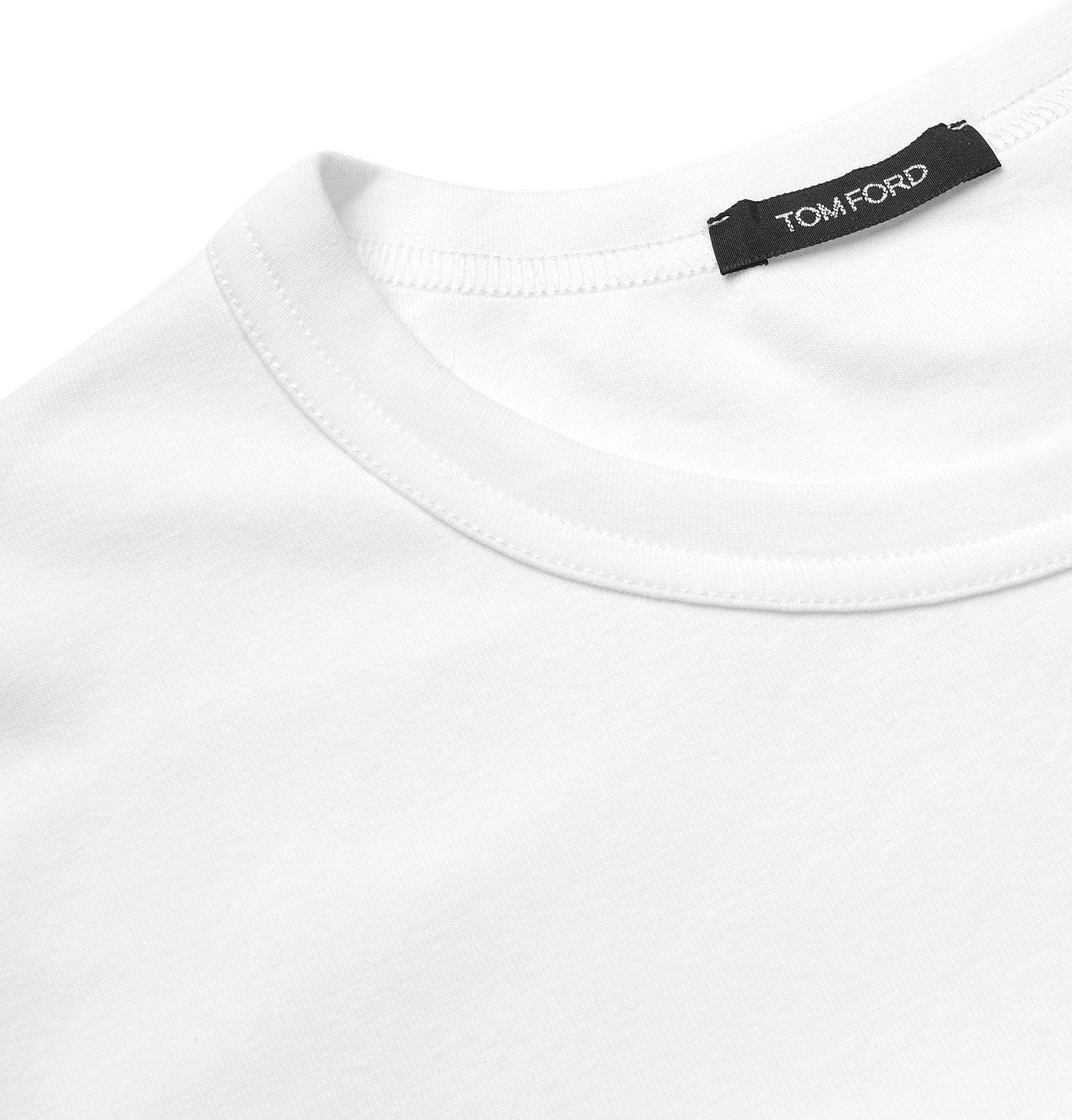 TOM FORD SlimFit StretchCotton Jersey TShirt White TOM FORD