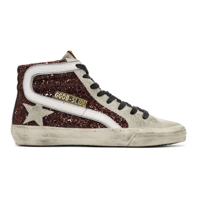 golden goose red glitter