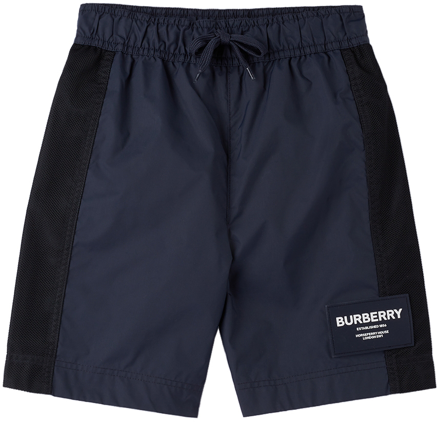 Burberry Kids Navy Horseferry Swim Shorts Burberry