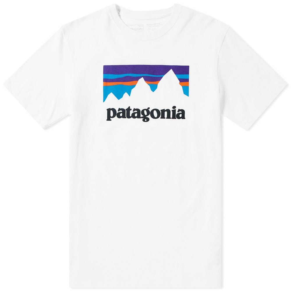 Patagonia Shop Sticker Responsibili-Tee White Patagonia