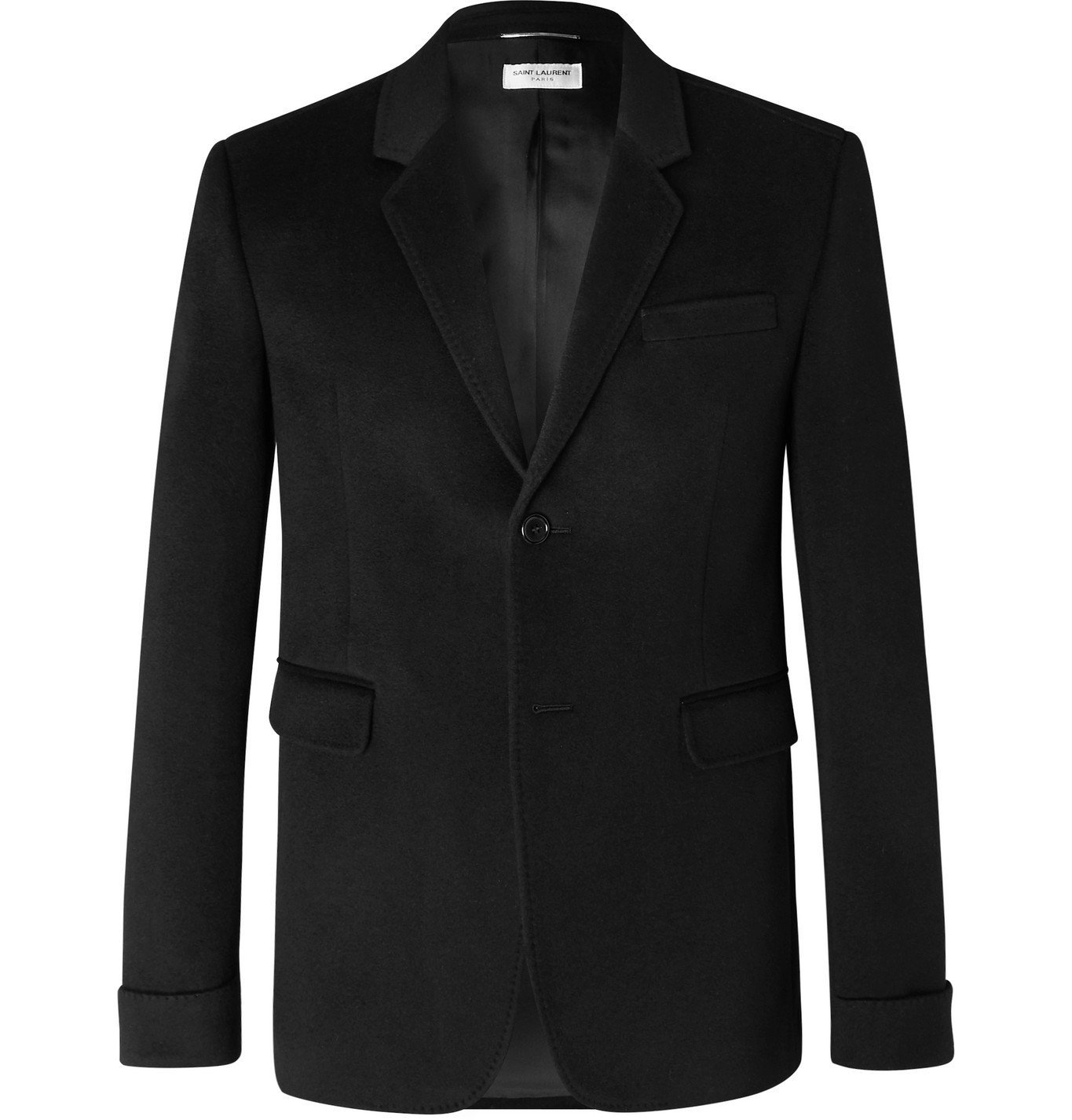 Saint Laurent Slim Fit Wool And Cashmere Blend Blazer Black Saint