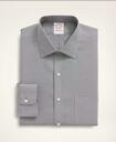 Brooks Brothers Men's Stretch Madison Relaxed-Fit Dress Shirt, Non-Iron Pinpoint Ainsley Collar | Grey