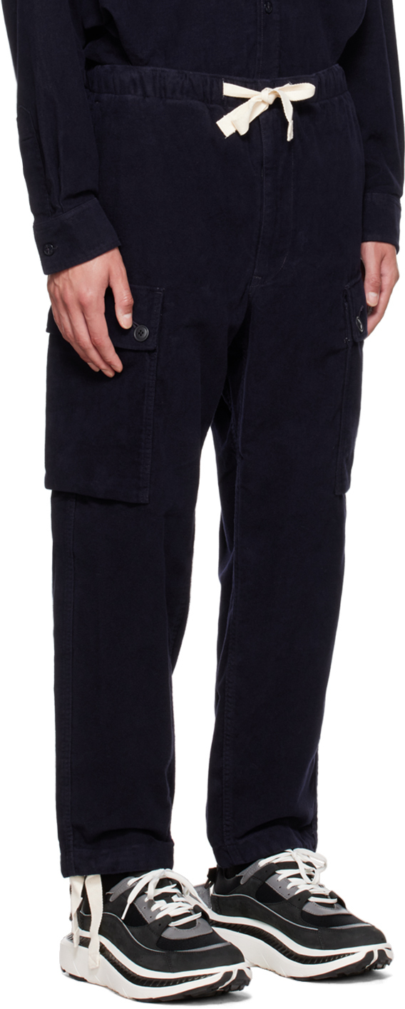 Nanamica Navy Drawstring Cargo Pants Nanamica