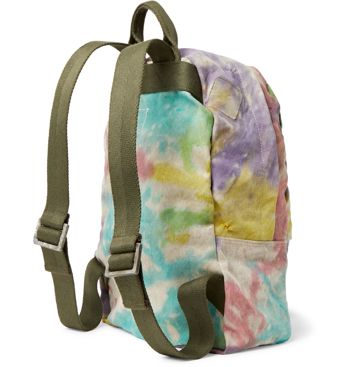Gallery Dept. Distressed LogoPrint TieDyed Canvas Backpack Multi