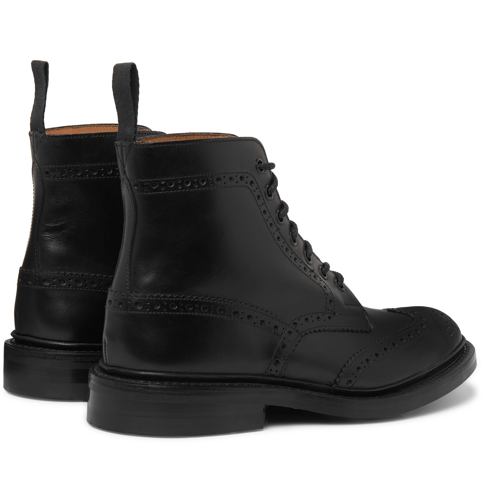 Tricker's - Stow Full-Grain Leather Brogue Boots - Black Tricker's