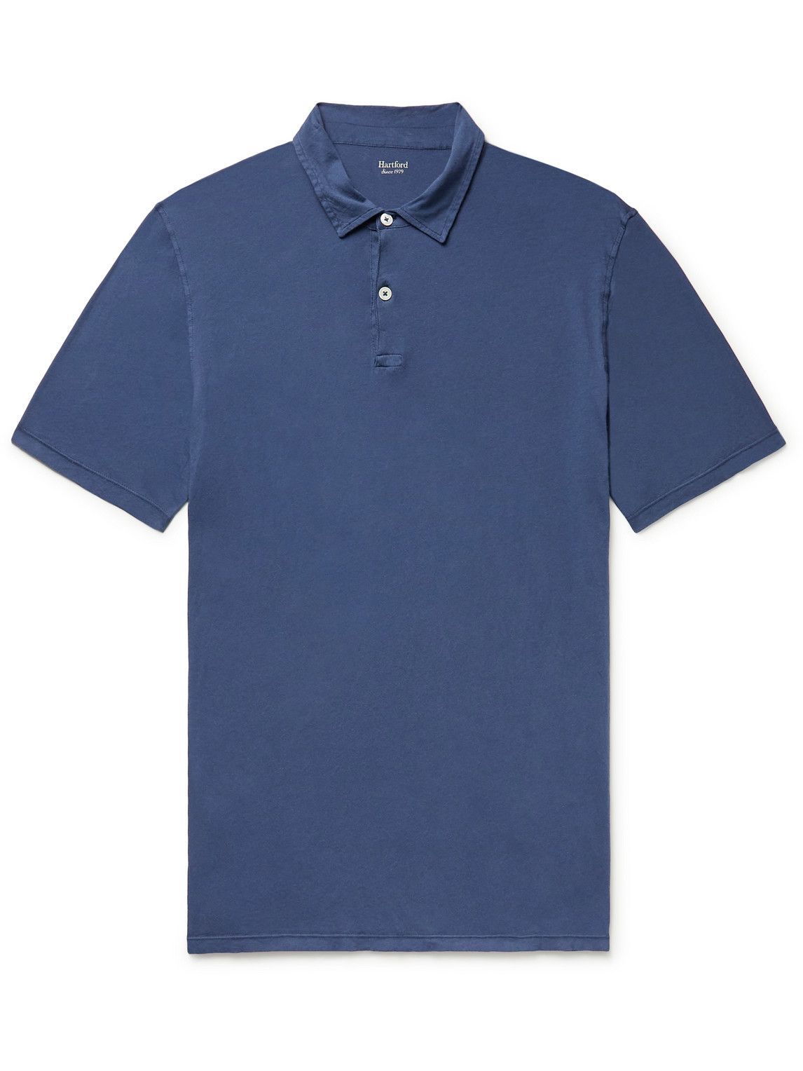 Hartford - Cotton-Jersey Polo Shirt - Blue Hartford