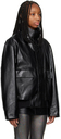 032c Black Officer's Leather Jacket