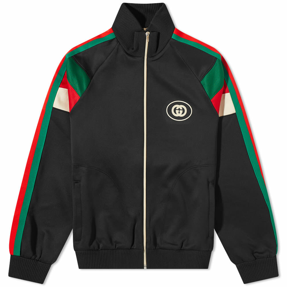 Gucci Men's Oval Logo Track Jacket in Black Gucci
