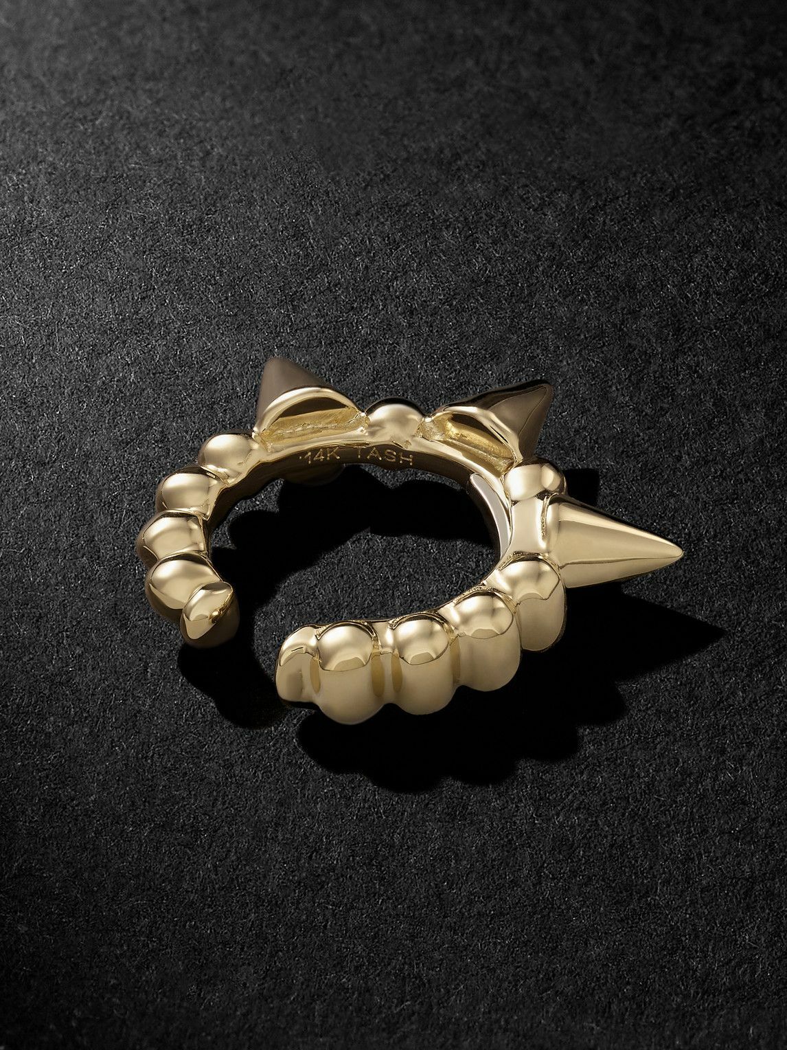 MARIA TASH Triple Short Spike Tash 8mm Gold Single Ear Cuff