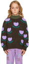 The Campamento Kids Brown Flowers Sweater