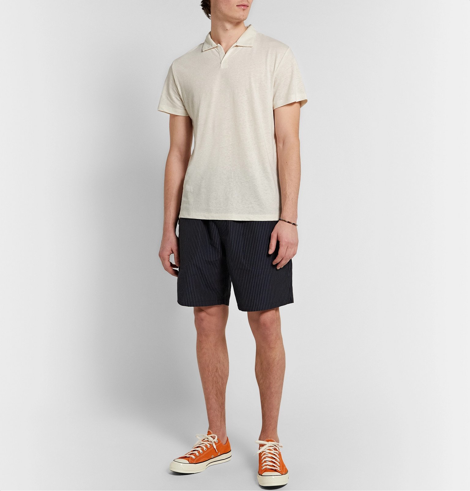 Onia - Shaun Linen-Blend Jersey Polo Shirt - Neutrals Onia