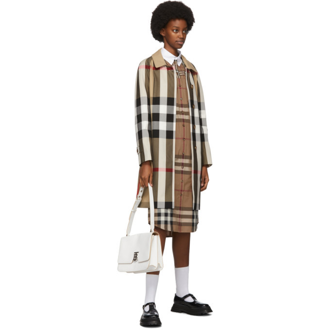 Burberry Beige Check Camden Trench Coat Burberry