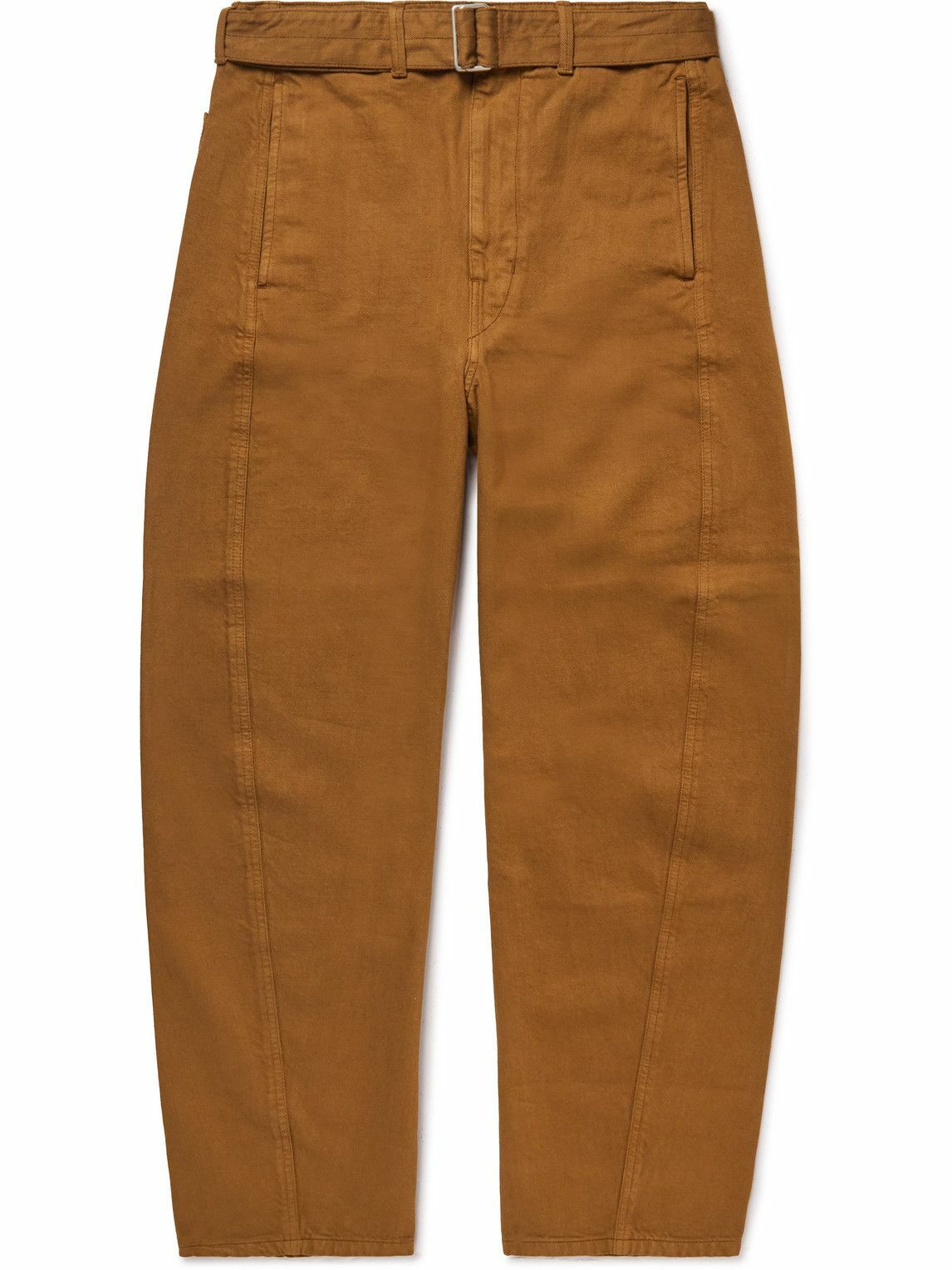 Lemaire - Wide-Leg Belted Garment-Dyed Jeans - Brown Lemaire