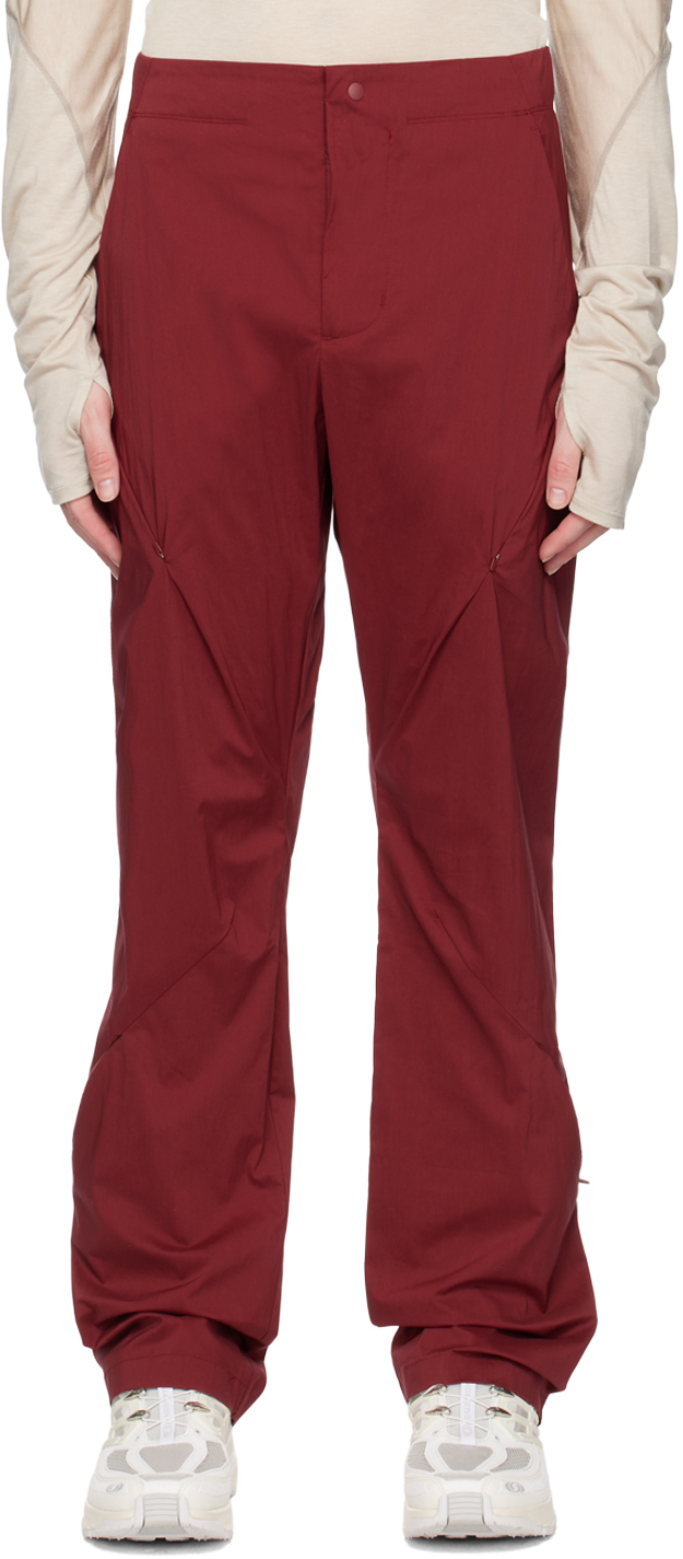 Post Archive Faction (PAF) Burgundy Zip Pocket Trousers