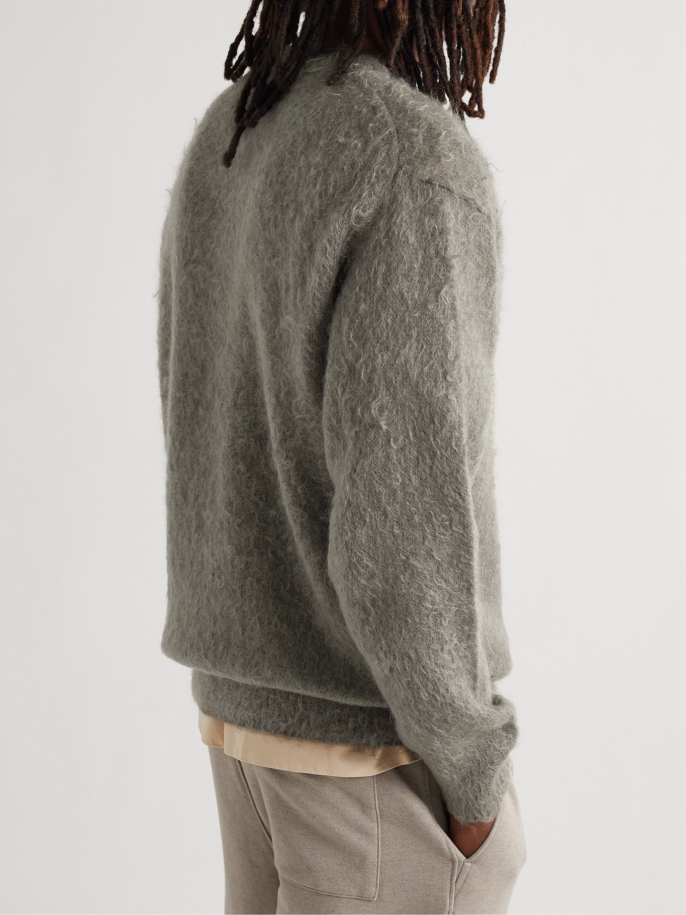 Auralee - Brushed Mohair and Wool-Blend Sweater - Gray Auralee