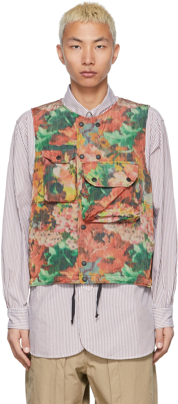 Engineered Garments Multicolor Floral Camo Cover Vest Engineered Garments