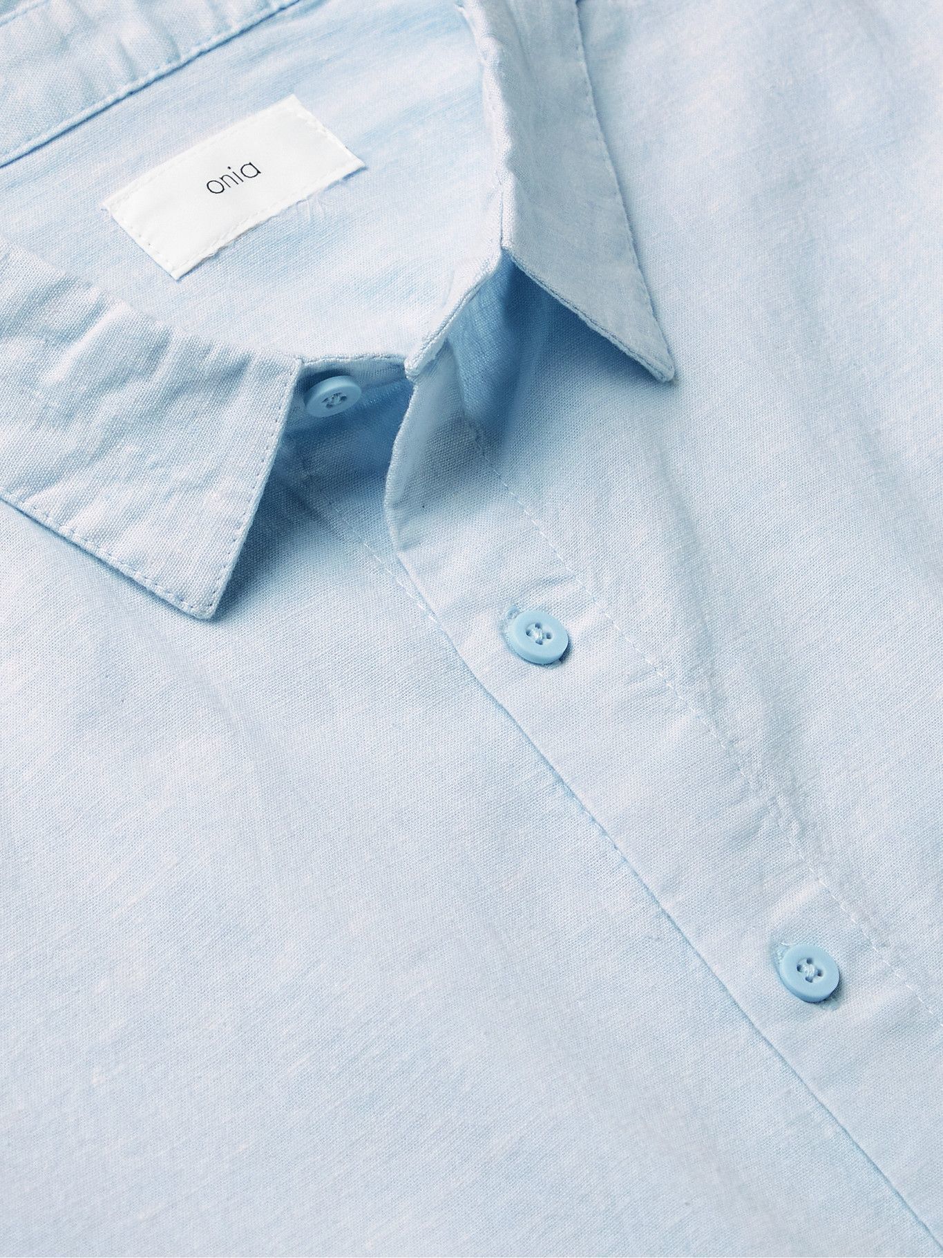 Onia - Linen-Blend Shirt - Blue Onia