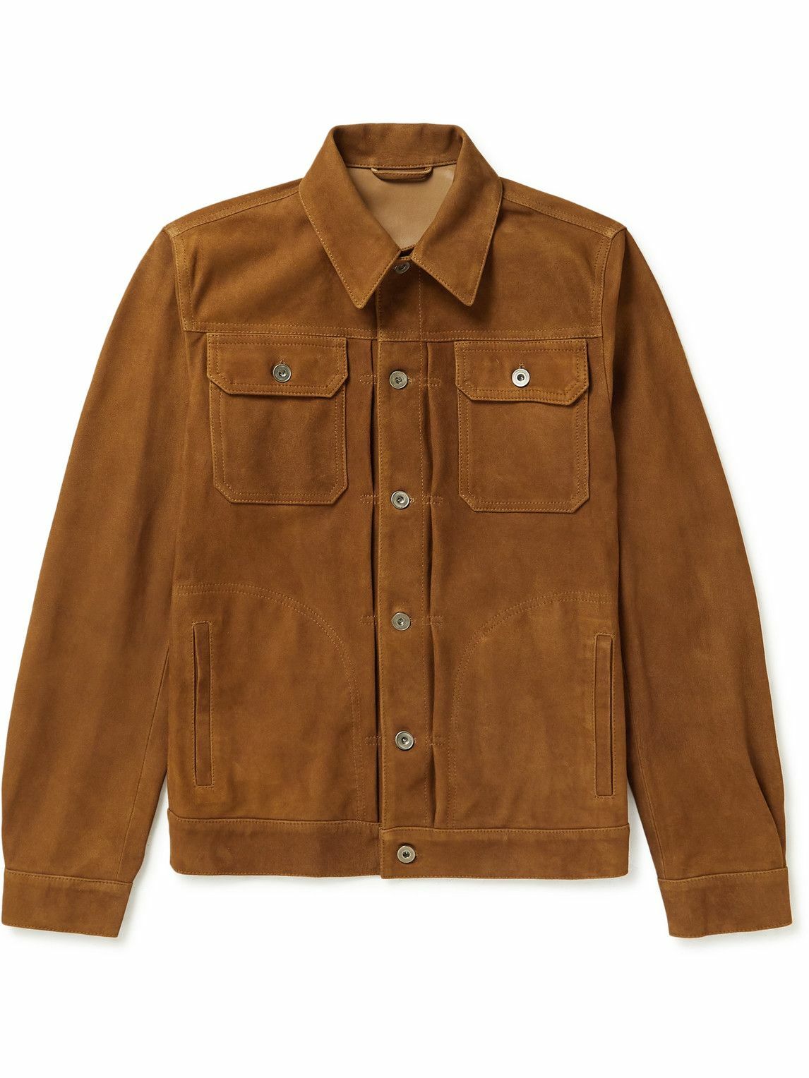 Kingsman - Suede Trucker Jacket - Brown Kingsman