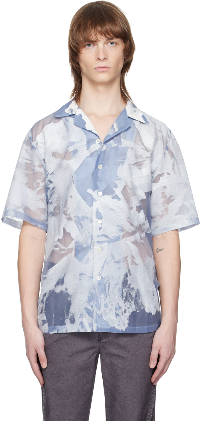 Photo: TAAKK Blue Semi-Sheer Shirt
