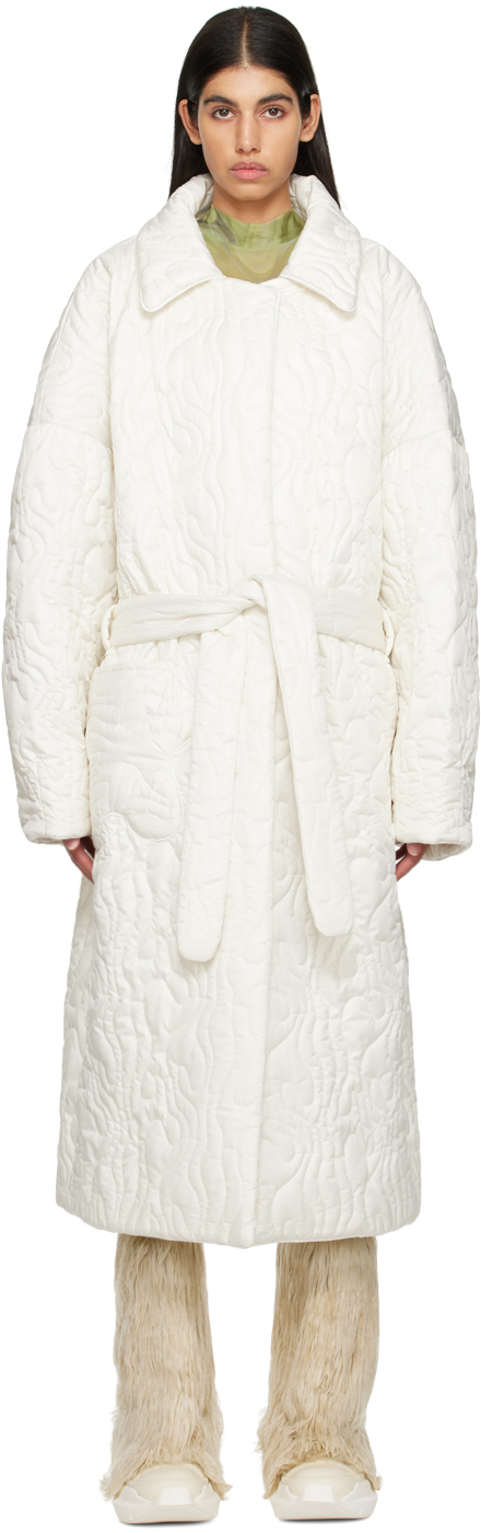 AVAVAV SSENSE Exclusive White Barbara Long Coat AVAVAV