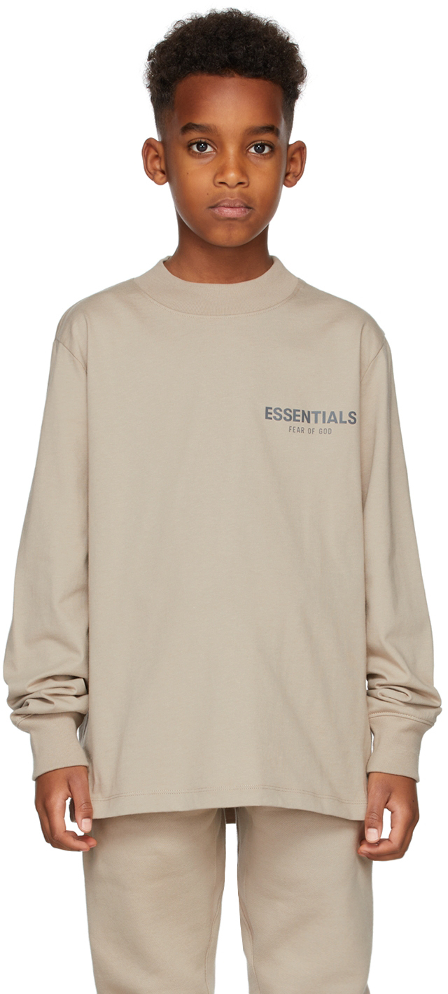 Essentials Kids Tan Jersey Long Sleeve T-Shirt Essentials