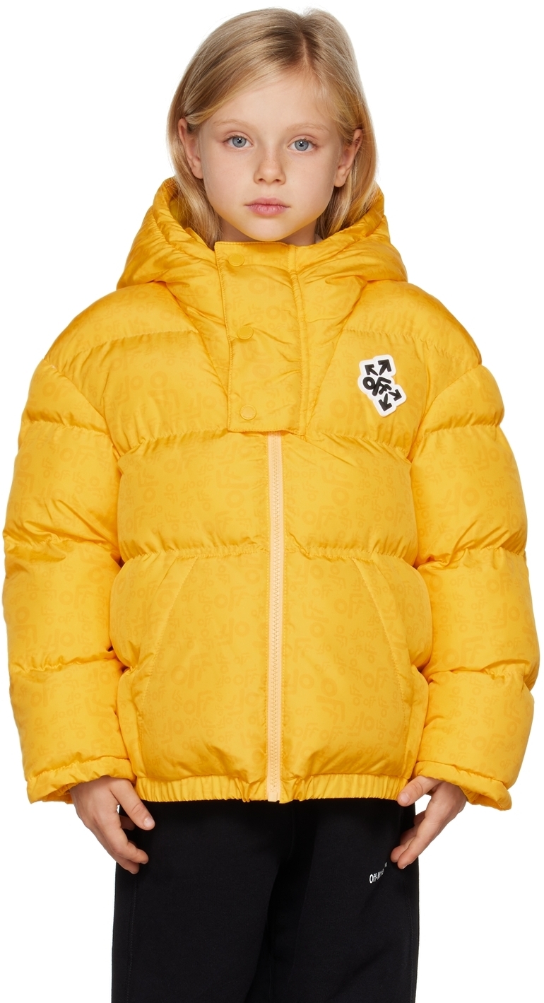 OffWhite Kids Yellow Puffer Jacket OffWhite